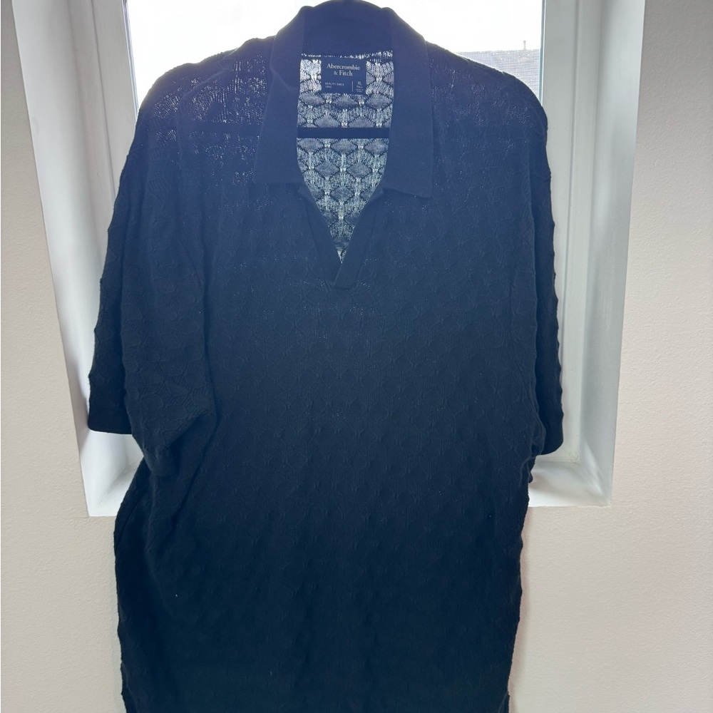 Abercrombie & Fitch Black V-Neck Sweater